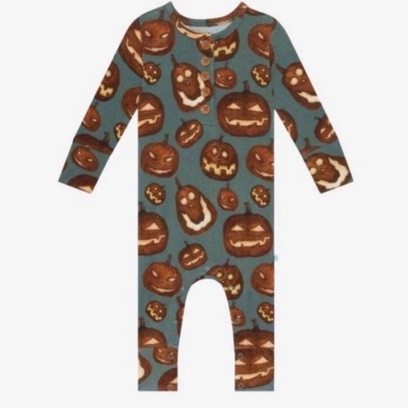 Posh Peanut Kirby Henley Romper - Picture 1 of 7